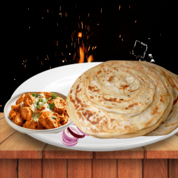 Butter chicken and paratha