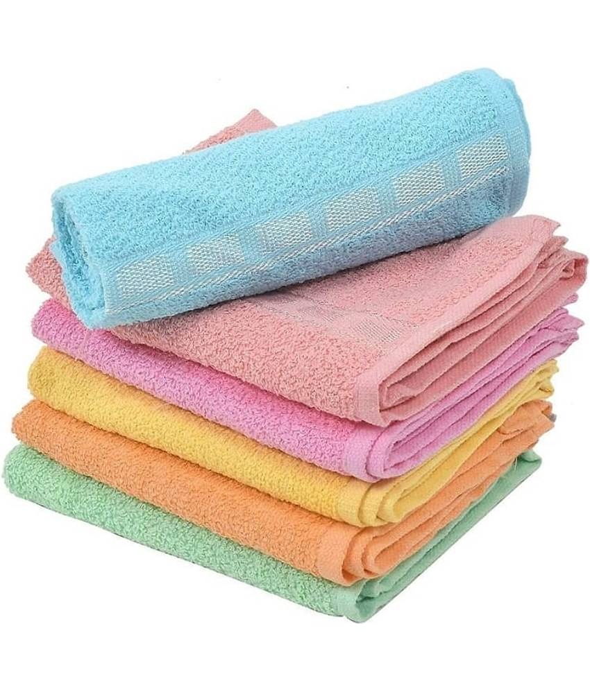 Dyana Core Pack of 6 Cotton 401-450 -GSM Hand Towel ( Multicolor )