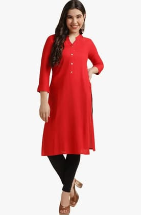 Reyon Plain Solid Kurti Reyon Plain Solid Kurti