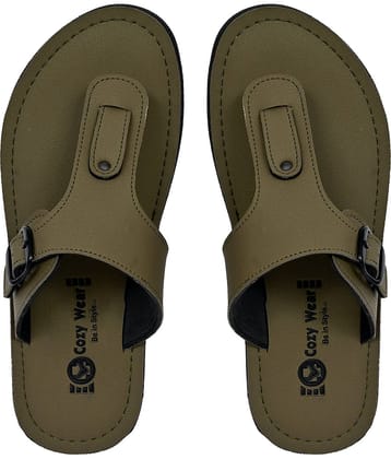 Cozy Wear Green Men's Thong Flip Flop