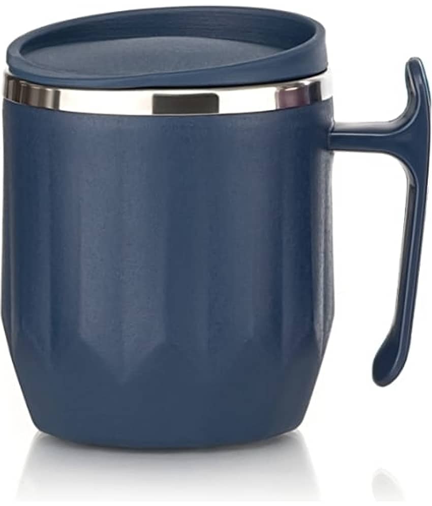 MAGICSPOON Navy Blue Steel Travel Mug ( Pack of 1 )
