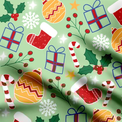 All things Christmasy Crepe Fabric