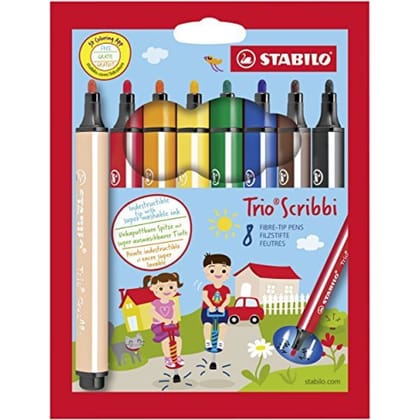 Stabilo | Trio Scribbi | Set of 8 Assorted Colours