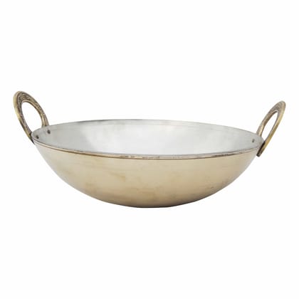 Brass Kadai With Kalai Work, 3 Liter (ZMAS173 E)
