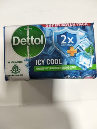 Dettol icy cool 2x menthol soap 75g*5