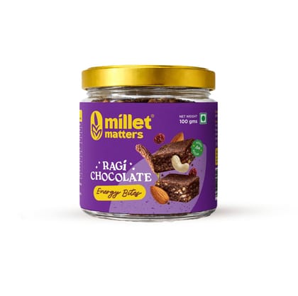 Millet Matters Ragi Chocolate Energy Bites with Dates, Almonds, Cashews & Cranberries (100 g)