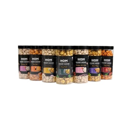 GOURMET MAKHANA Roasted in Olive Oil with 7 Flavors | Combo Of 7, 65g Each. - 455 gm