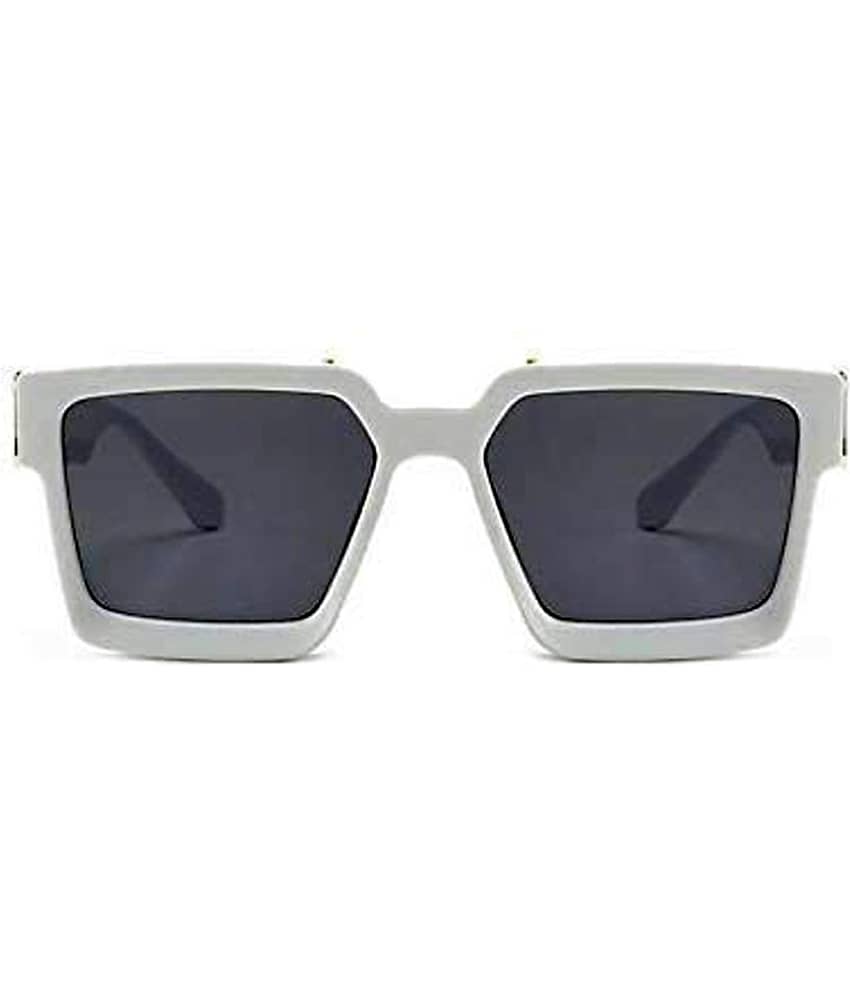 Kanny Devis - White Rectangular Sunglasses ( Pack of 1 )