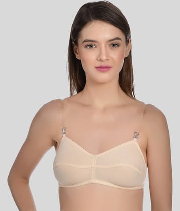 AIMLY Cotton Blend Non Padded Women's T-Shirt Bra ( Black )