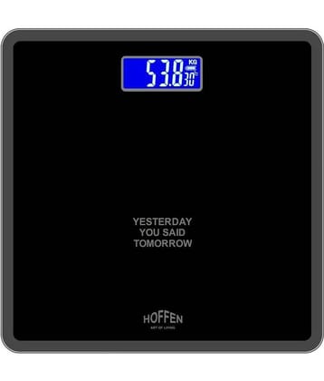 HOFFEN Hoffen Electronic Digital LCD Personal Health Body Fitness Weighing Scale  HO-18 Black