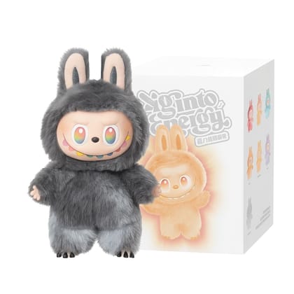 Labubu Plush Character Doll, Collectible Action Figure, Rainbow Eyes Design Random Color Design action figure