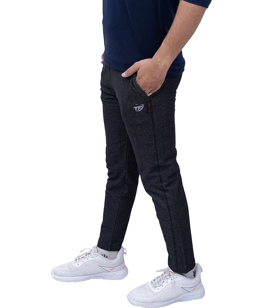 TF Dark Grey Cotton Blend Men's Sports Trackpants ( Pack of 1 )