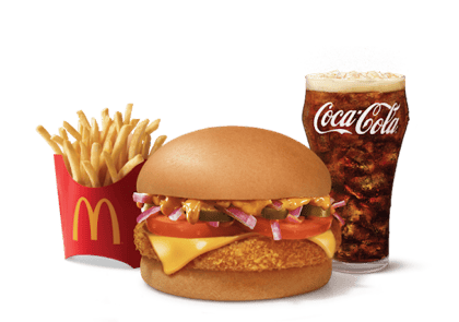 Mexican McAloo Tikki Burger With Cheese Combo ( M)