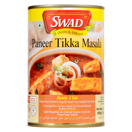 Swad Ready to Cook and EatPaneer Tikka Masala Instant Mix Vegetarian Heat & Eat with No Added Preservative - 450 Grams (Pack of 3)