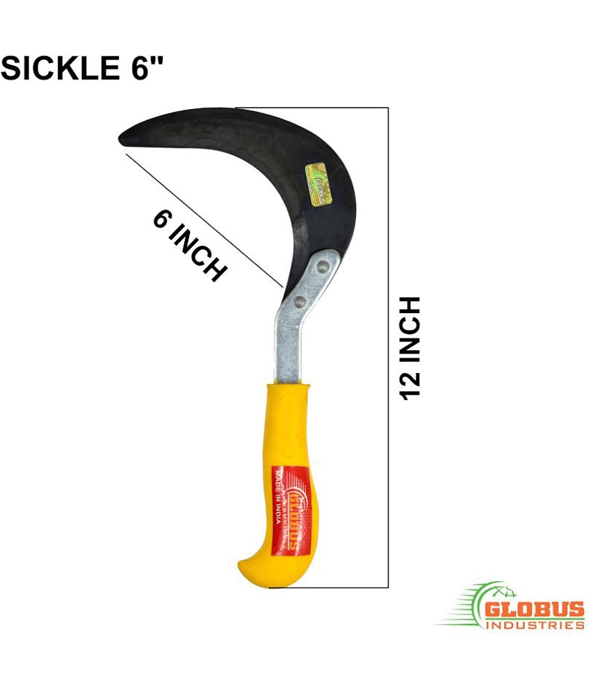 GLOBUS 908 Garden Saw (Curved) / Garden Cutter Tool/Garden Knife/Pruning Cutter.Size 150 MM / 6 INCH with Plastic Handle(Double Edge 6 INCH Blade)