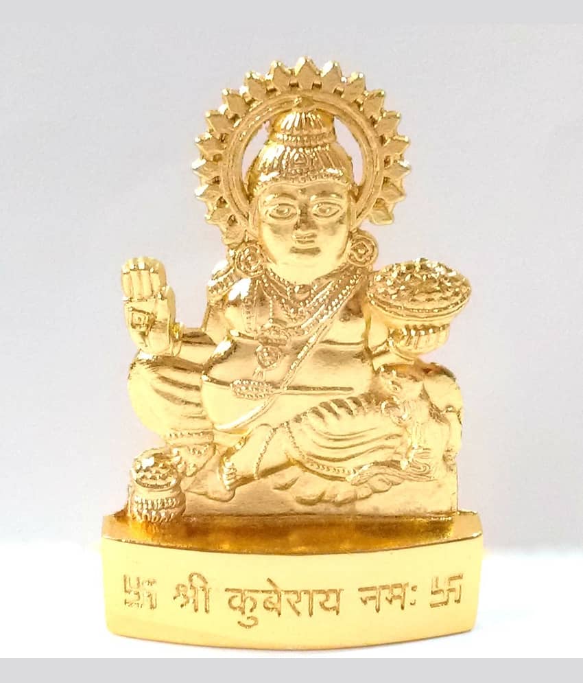Shri Astha Vinayak Brass Lord Kuber Idol ( 10 cm )