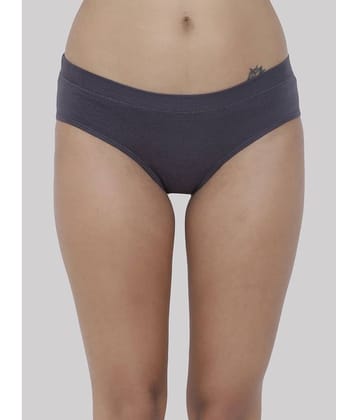 BASIICS By La Intimo Polyester Solid Women's Hipster ( Charcoal ) BCPHP03