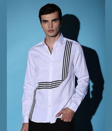 The Indian Garage Co Men Slim Fit Striped Cotton Casual Shirt - None