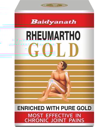 Baidyanath Rheumartho Gold Tablets Effective in Long-lasting relief for Joint and Muscle Pains 30No.s (Pack of 1)