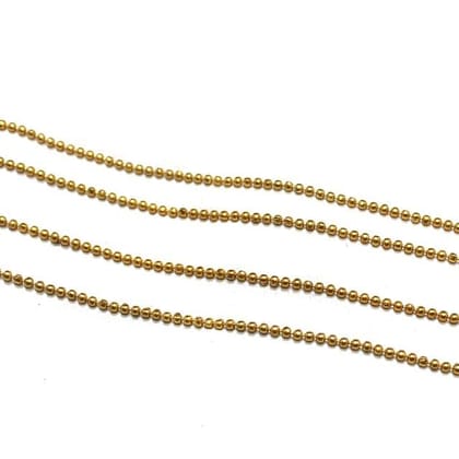 40 Mtrs Aluminium Ball Chain Golden 1.5mm-Golden / 1.5mm / Aluminum