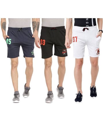 Ardeur - Cotton Blend Multicolor Men's Shorts ( Pack of 3 )