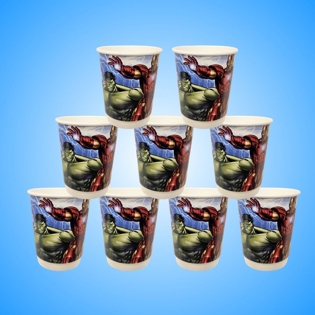 Avengers Theme Party Paper Cups - 350ML  - 8PC