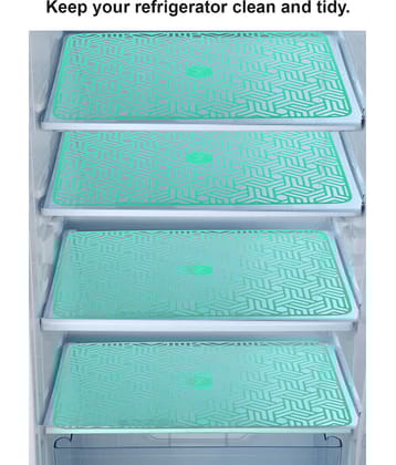 E-Retailer - Green PVC Fridge  Mats (Pack of 4)