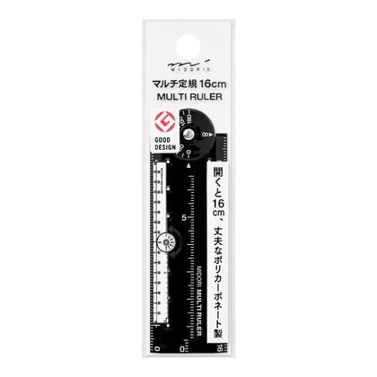 Midori Multi Ruler 16 cm - Black A