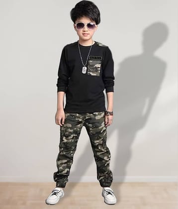 J&JP Pack of 1 Boys Cotton T-Shirt & Pants Set ( Multicolor )