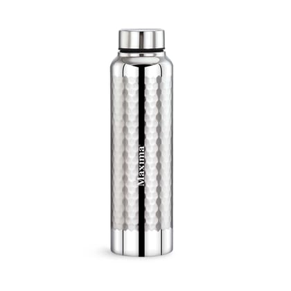 Maxima Hammered Stainless Steel Water Bottle - 1000 ml| Stainless Steel Fridge Bottle| 100% Leak Proof | Office Bottle | Gym Bottle | Home | Kitchen | Hiking | Treking Bottle | Travel Bottle