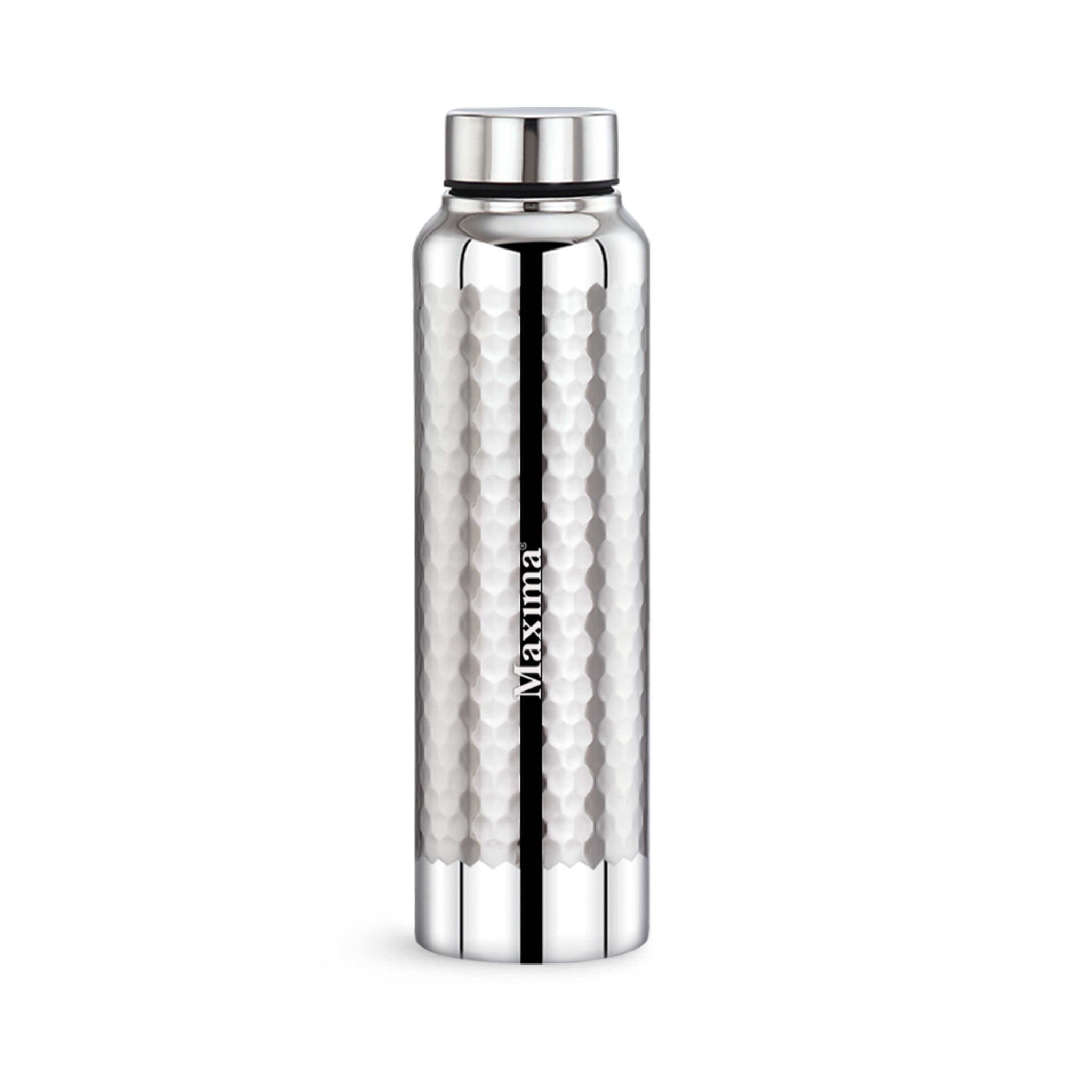 Maxima Hammered Stainless Steel Water Bottle - 1000 ml| Stainless Steel Fridge Bottle| 100% Leak Proof | Office Bottle | Gym Bottle | Home | Kitchen | Hiking | Treking Bottle | Travel Bottle