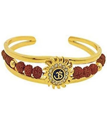 Loard Shiva Faith & Trust Brass Gold Plated Brass Om Mens Kada