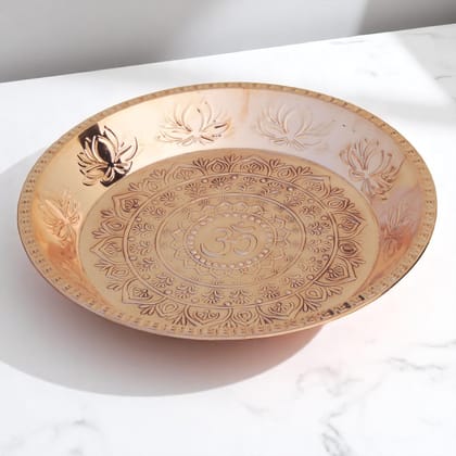 Pure Copper Thali (BCMAS154 C)