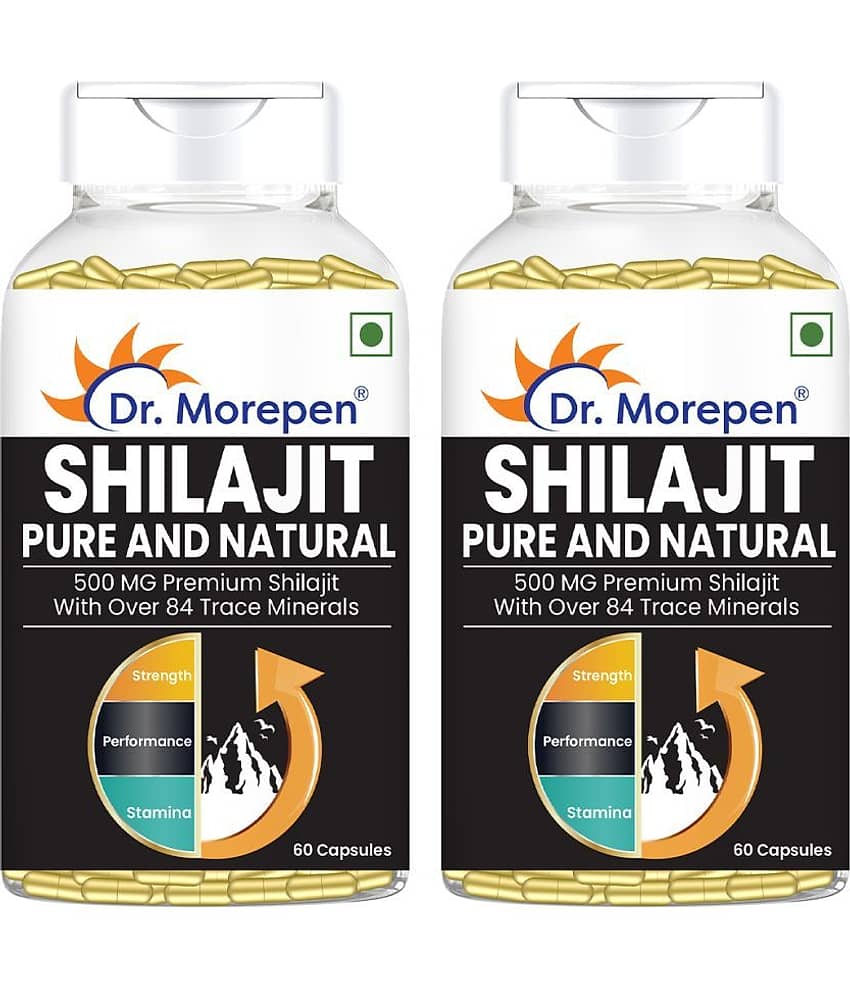 Dr. Morepen Pure Shilajit Capsules Boosts Immunity, Strength and Stamina (120 Capsules)