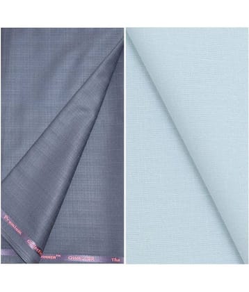 KUNDAN SULZ GWALIOR Multi Linen Unstitched Shirts & Trousers 1 Pant and Shirt Piece For Men