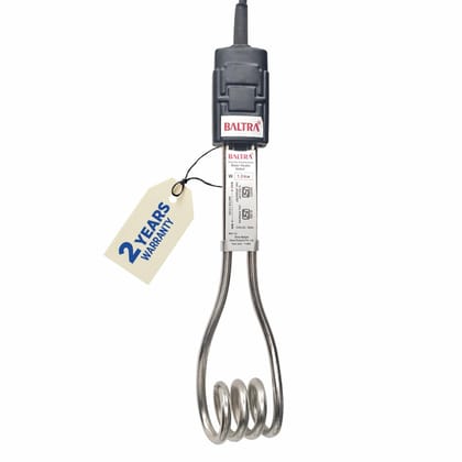 Baltra Immersion Water Heater | Shock Proof Body | Water Heater Rod for Bathroom Immersion Rod Water Heater With Bucket Clip | 2 Years Replacement Warranty