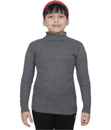 IndiWeaves Pack of 1 Girls Wollen Pullover ( Grey )