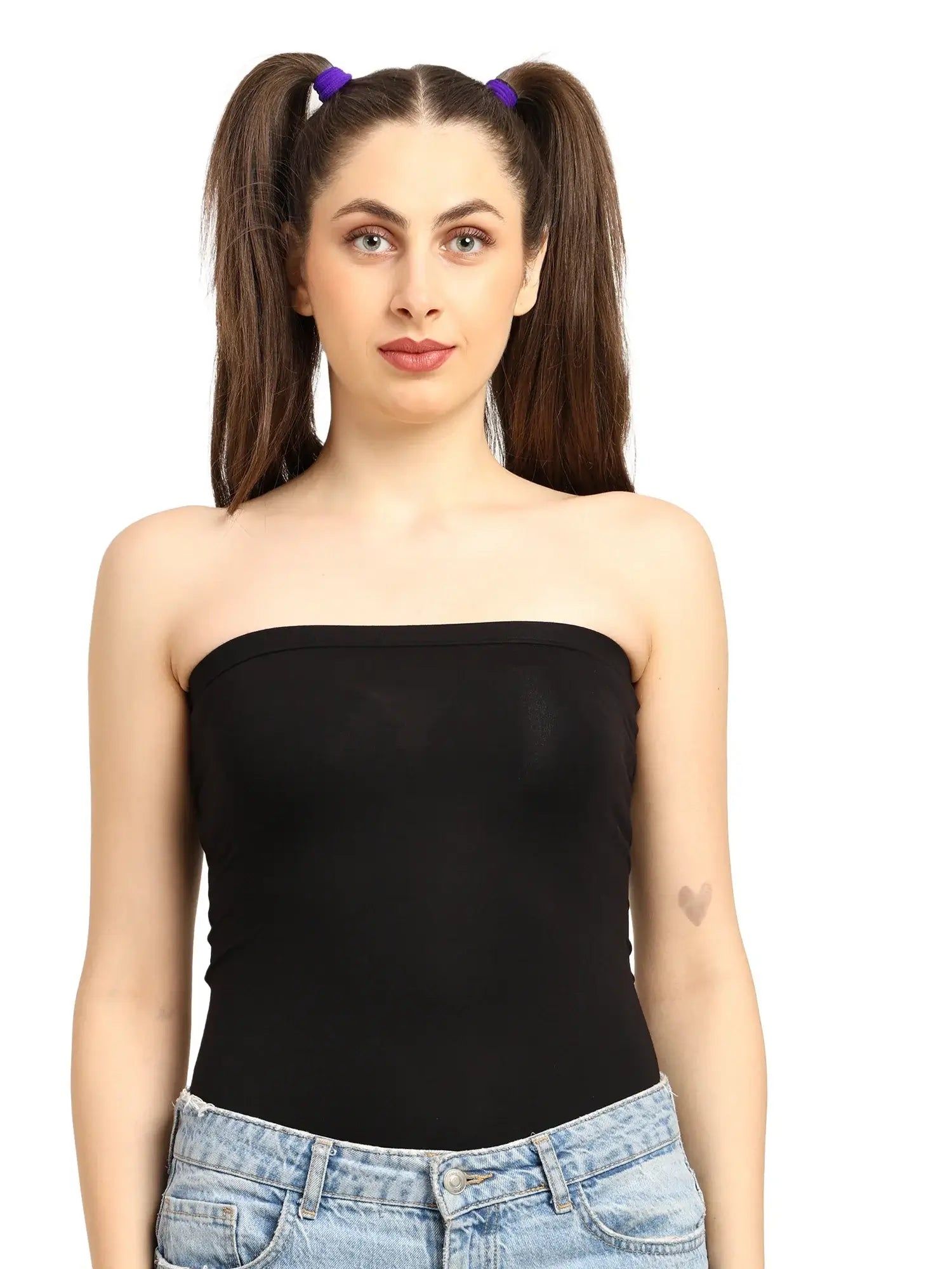 Gen Z Bamboo Tube Top for Women – Soft, Breathable & Sustainable Fit | Black