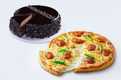 Mother's Day Special Non-Veg Pizza And Cake Combo