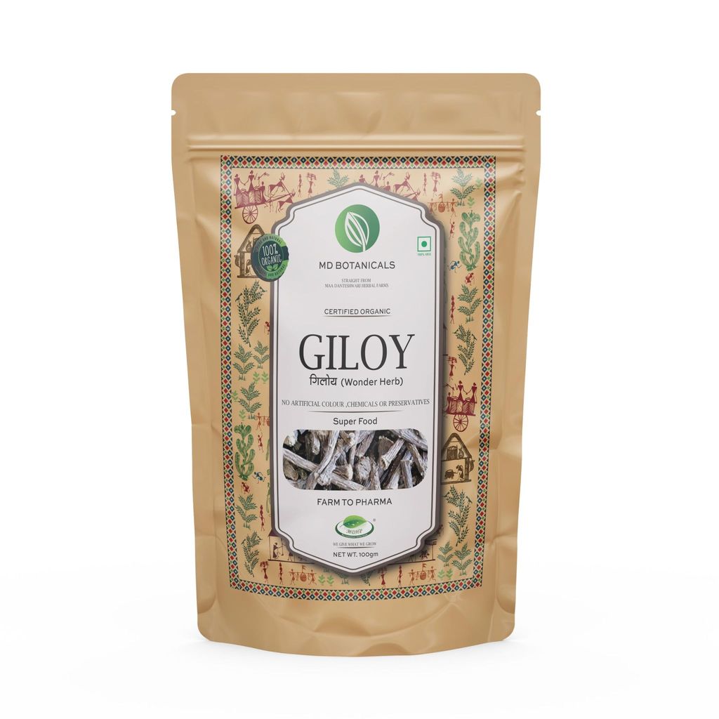 MD Botanicals Giloy Powder Ayurvedic Immunity & Wellness Booster | Amruthavalli podi | Tinospora cordifolia | No Added Preservative, Fresh (100gm, GILOY)