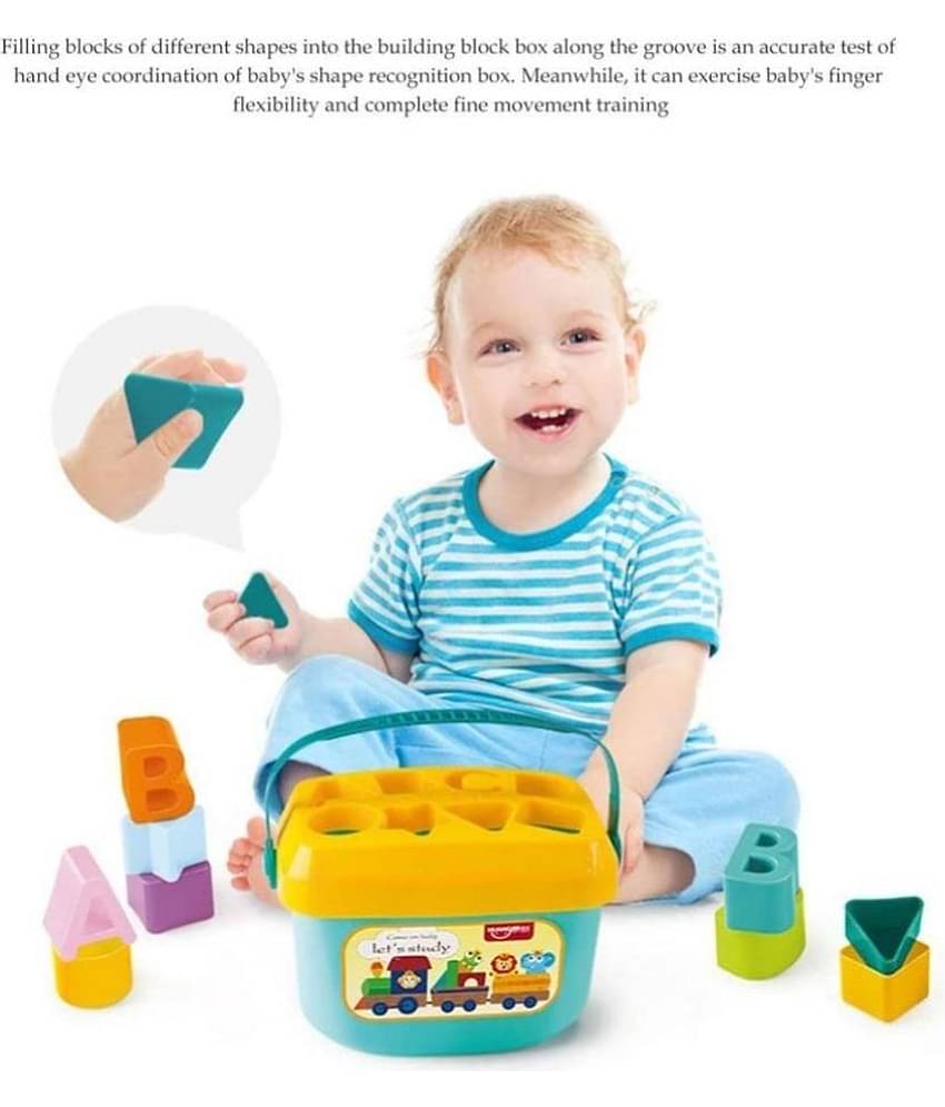 VBE  Baby First Blocks Building Blocks, Alphabets and Shapes Learning - Multicolor