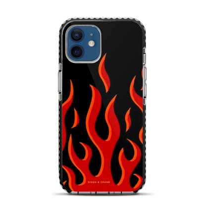Red Flame Pinterest iPhone 12 Stride Phone Case-Stride