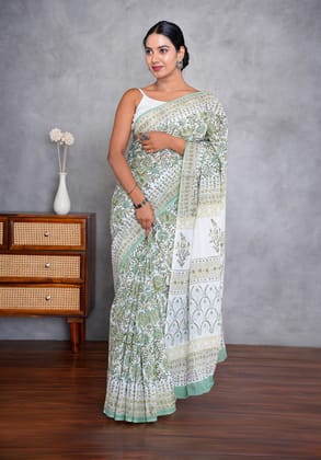 Jaipur Hand Block Print Saree