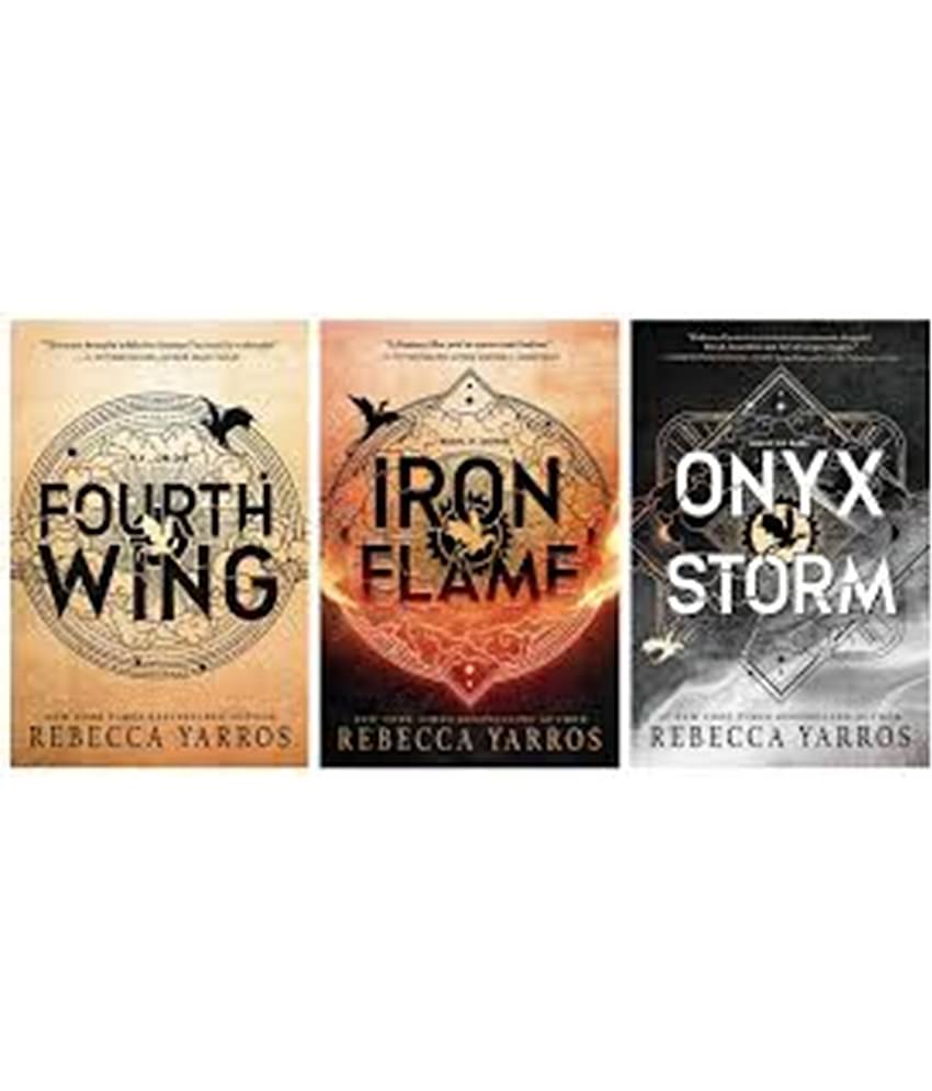 FOURTH WING - IRON FLAME - ONYX STORM - (3BOOK SET ) - BY REBECCA YARROS