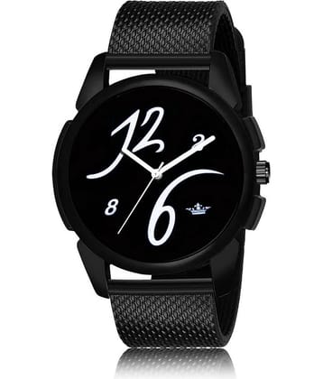 Lorem - Black Leather Analog Men's Watch