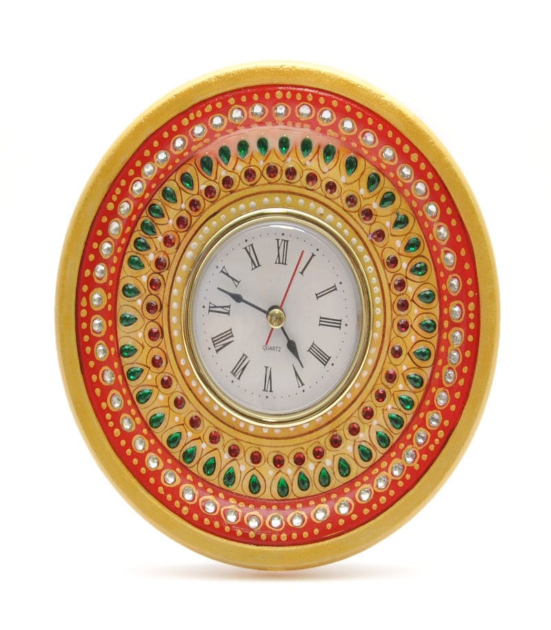 Marbel Round Jewel Carousel Clock