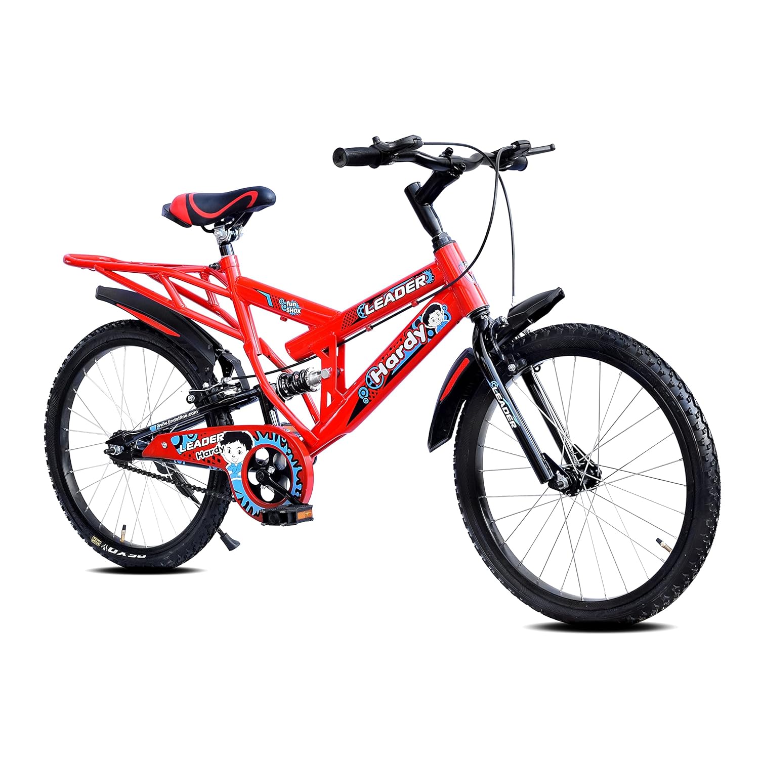 Leader Hardy 20T IBC Rear Suspension For Kids - Age Group 7 To 10 Years 20 T Road Cycle (Single Speed, Red)