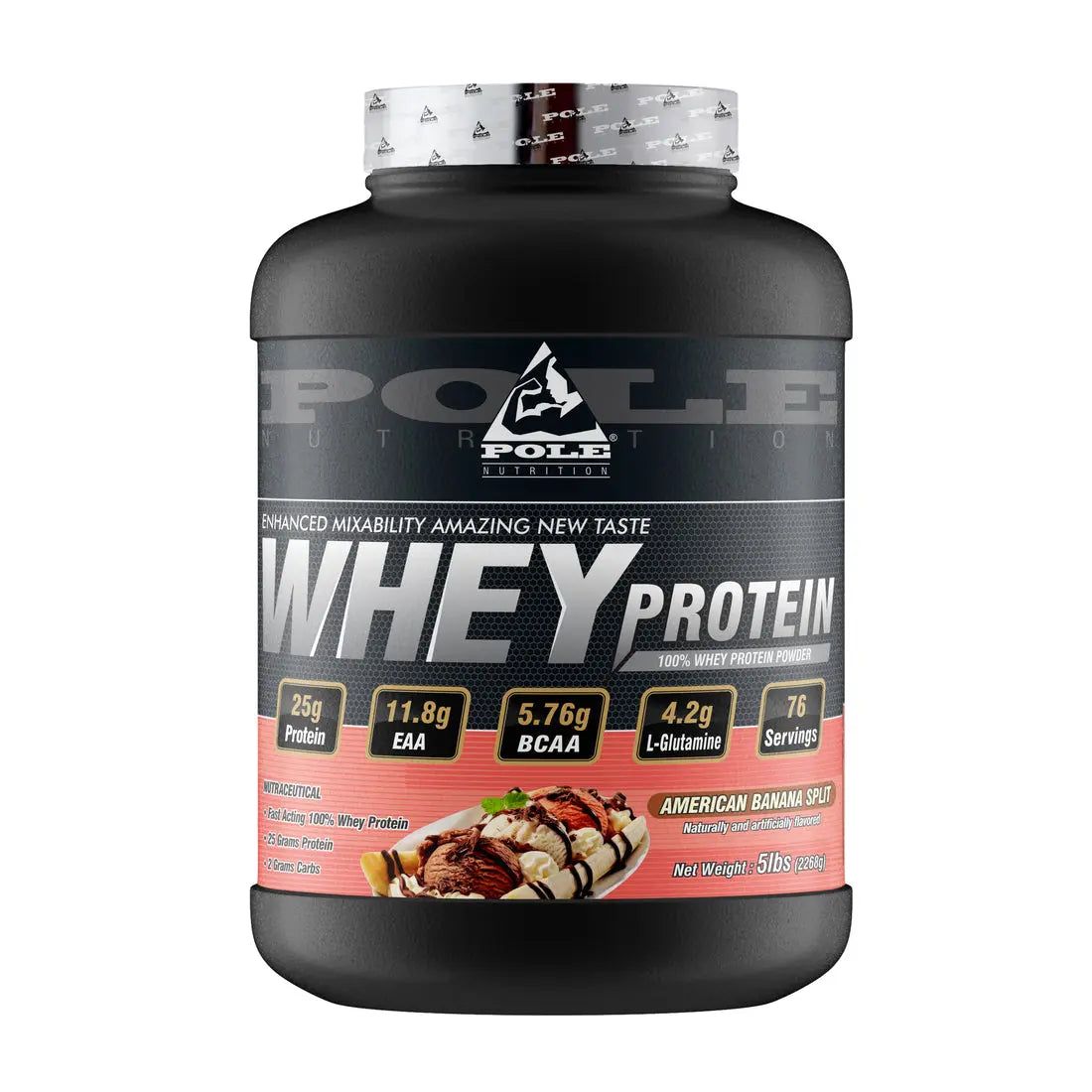 Pole Nutrition 100% Whey Protein-5 Lbs / American Banana Split