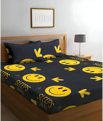 JDX Microfibre Graphic Fitted Bedsheet ( Queen Size ) - Multi