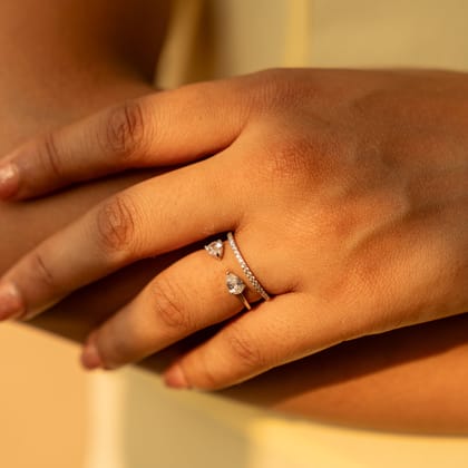 Double Lined Drop Ring-Size 12